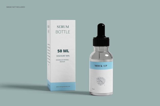 Mockup di bottiglia con contagocce