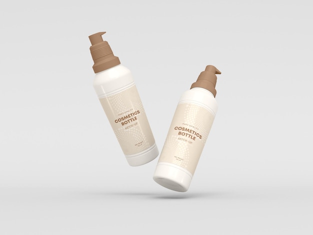 Mockup di bottiglia cosmetica