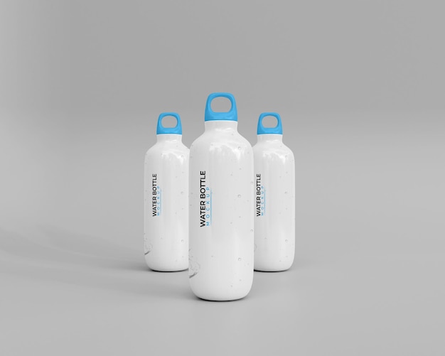 Mockup di bottiglia d'acqua realistica 3D