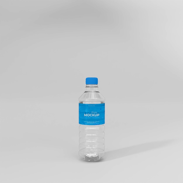 Mockup di bottiglia d'acqua realistica 3D