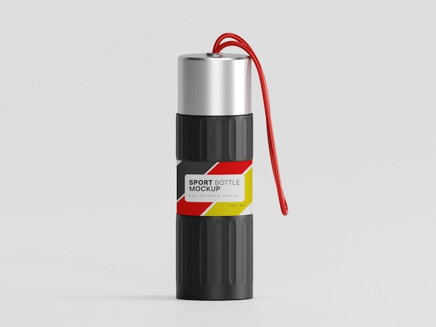 Mockup di bottiglia d'acqua sportiva
