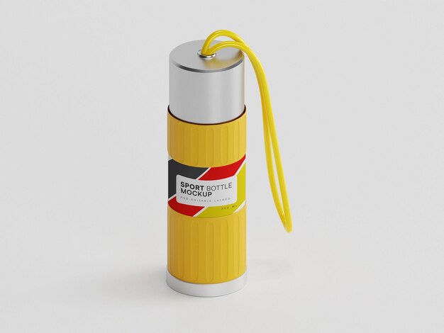 Mockup di bottiglia d'acqua sportiva