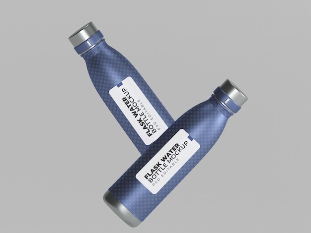 Mockup di bottiglia d'acqua sportiva
