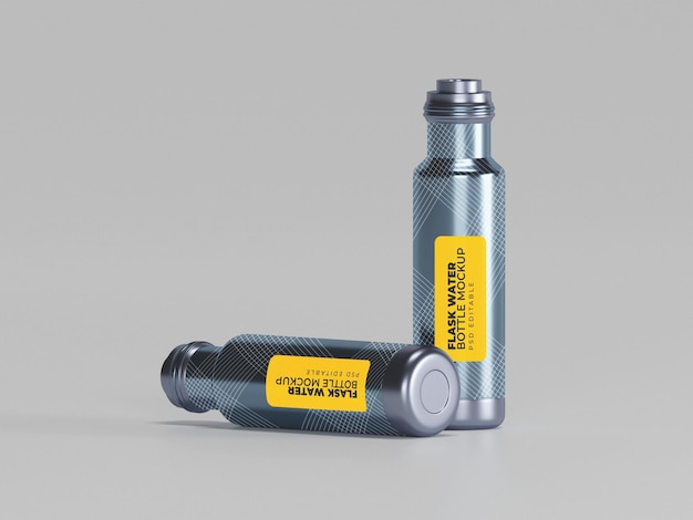 Mockup di bottiglia d'acqua sportiva