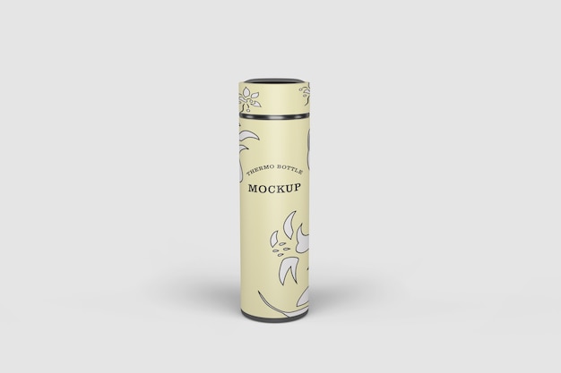 Mockup di bottiglia d'acqua Thermos isolato