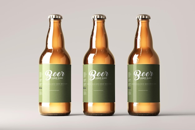 Mockup di bottiglia di birra