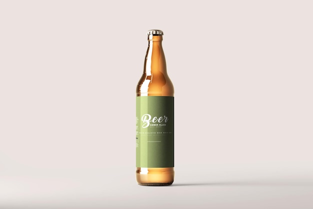 Mockup di bottiglia di birra