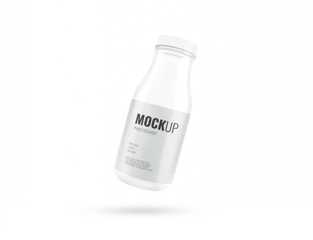 Mockup di bottiglia di latte