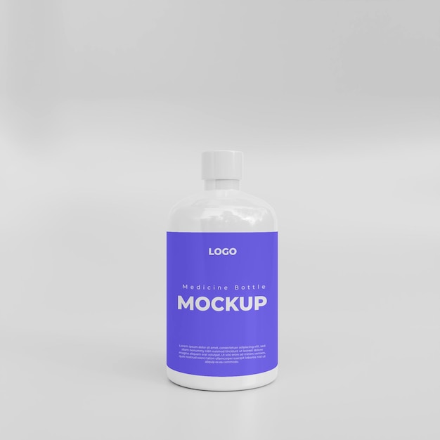 Mockup di bottiglia di medicina 3D
