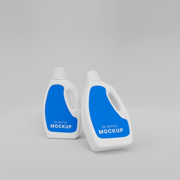 Mockup di bottiglia di olio realistico 3D
