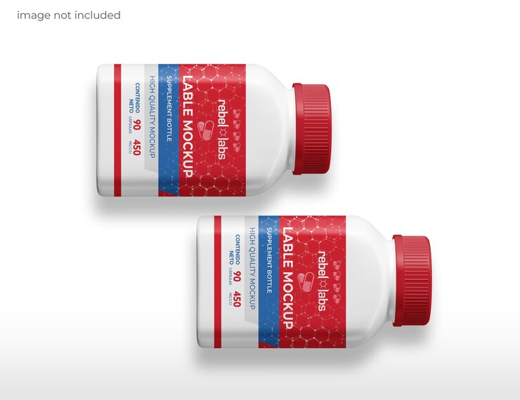 PSD mockup di bottiglia di pillole mediche