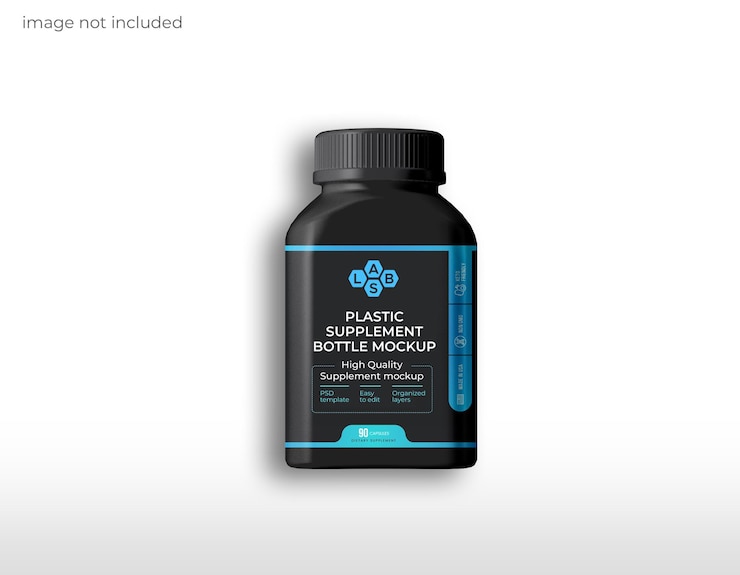 PSD mockup di bottiglia di pillole mediche