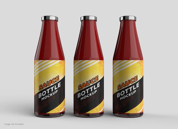 Mockup di bottiglia di salsa rovente