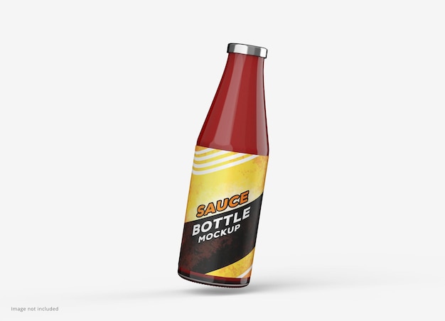 Mockup di bottiglia di salsa rovente