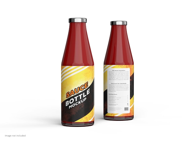 Mockup di bottiglia di salsa rovente