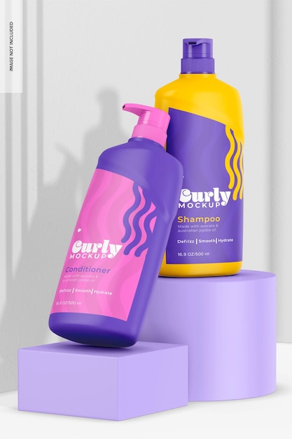 Mockup di bottiglia di shampoo da 500 ml