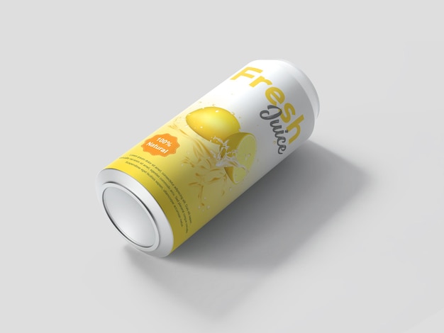 mockup di bottiglia di succo di limone completamente modificabile