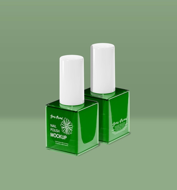 Mockup di bottiglia di vernice per unghie