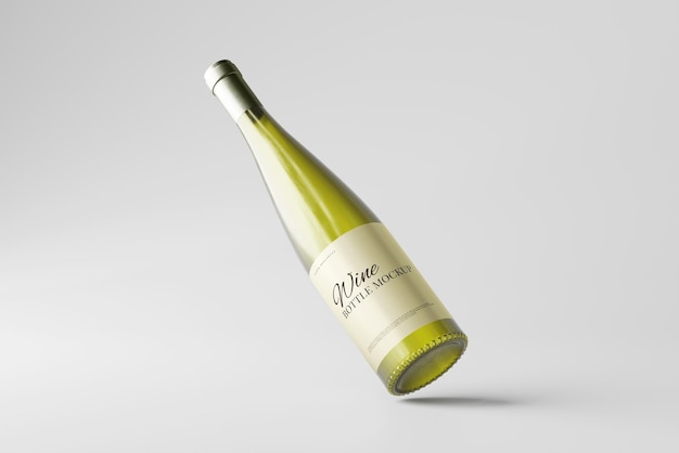 Mockup di bottiglia di vino