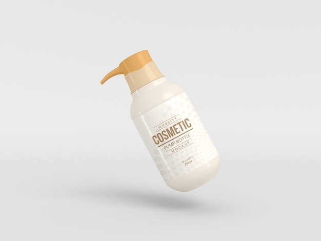 Mockup di bottiglia per pompa cosmetica