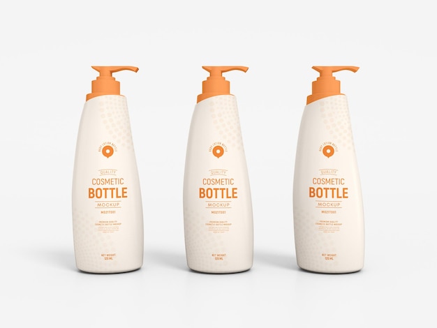 Mockup di bottiglia per pompa cosmetica