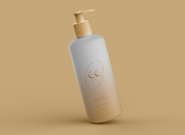 Mockup di bottiglia per pompa cosmetica