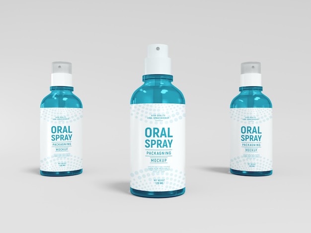 Mockup di bottiglia spray orale