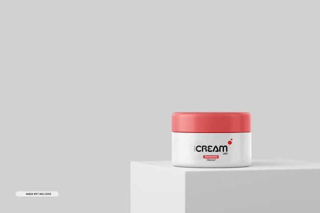 Mockup di bottiglia vaso crema cosmetici