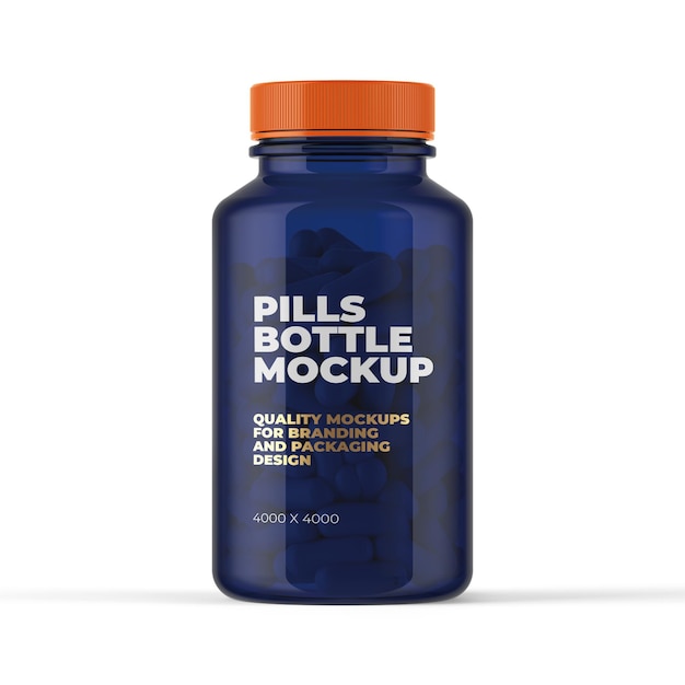 Mockup di bottiglie di pillole