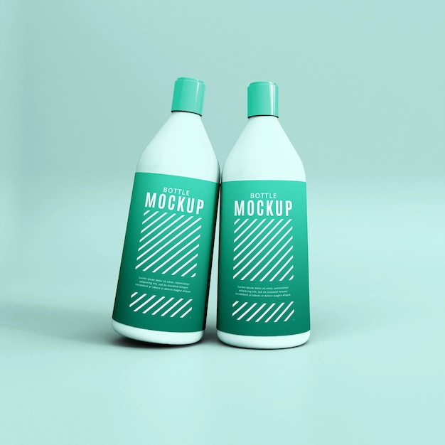 Mockup di bottiglie di plastica