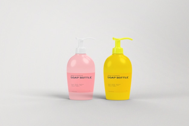 Mockup di bottiglie di sapone