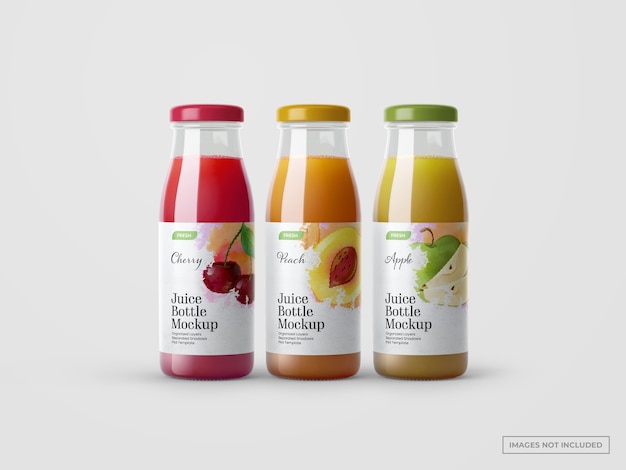 Mockup di bottiglie di succo