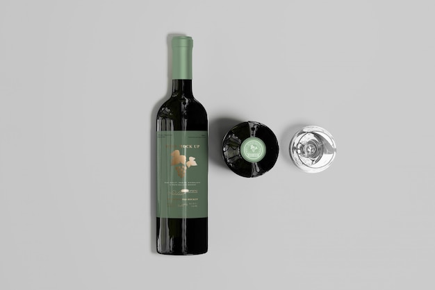 Mockup di bottiglie di vino