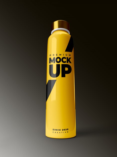 Mockup di bottiglie in acciaio inossidabile