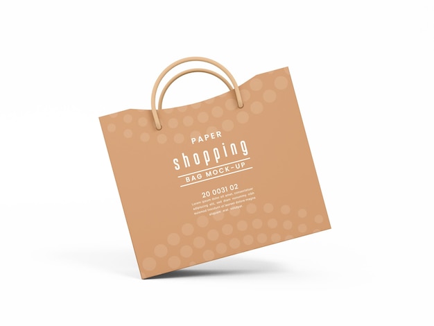 Mockup di branding della borsa della spesa in carta kraft