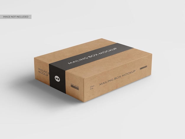 Mockup di branding della scatola postale di carta