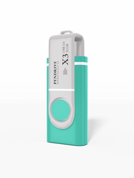 Mockup di branding di unità flash USB
