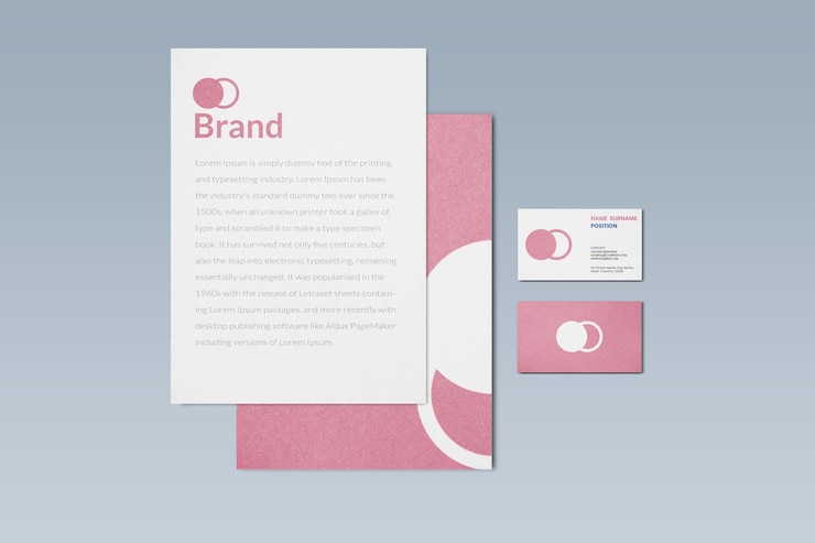 PSD mockup di branding e cancelleria