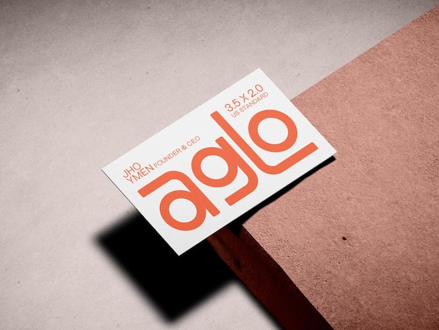 Mockup di branding per schede da visita minime