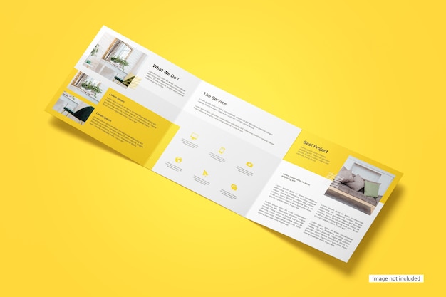 Mockup di brochure a tre ante quadrato
