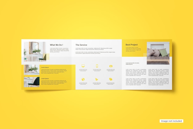Mockup di brochure a tre ante quadrato