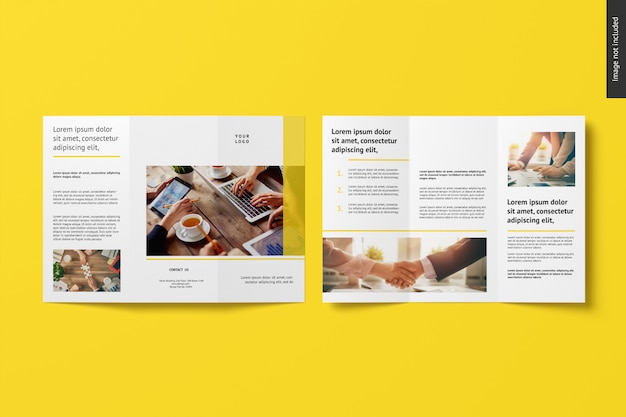 Mockup di brochure a tre ante
