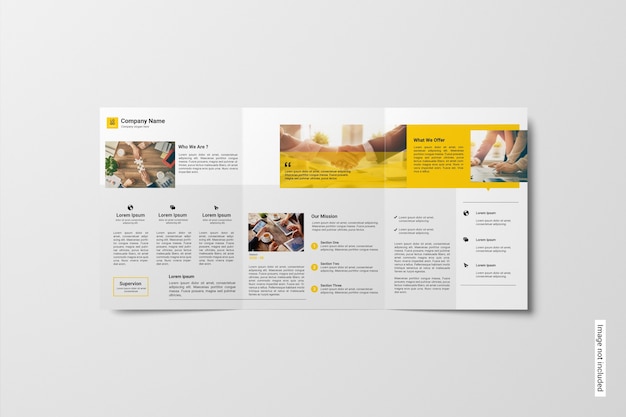 Mockup di brochure a tre ante