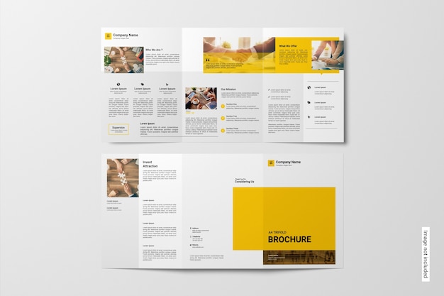 Mockup di brochure a tre ante