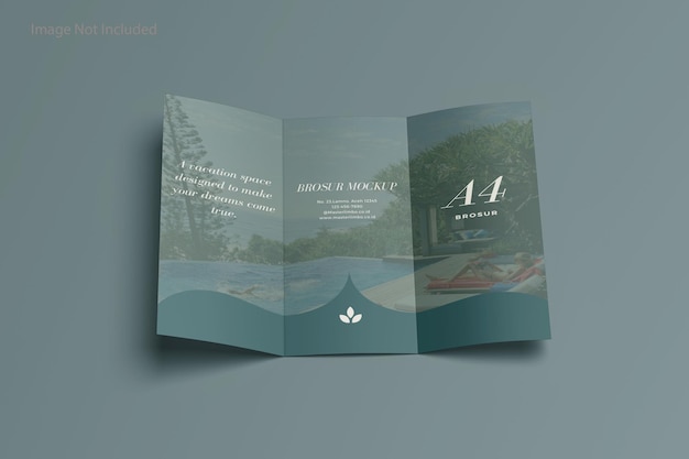 Mockup di brochure a tre ante