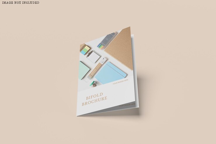 Mockup di brochure bifold A4