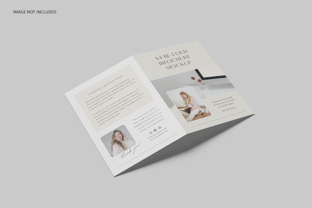 Mockup di brochure bifold A4