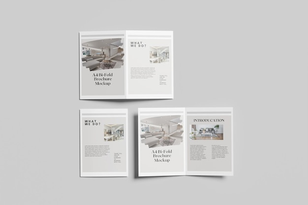 Mockup di brochure bifold A4