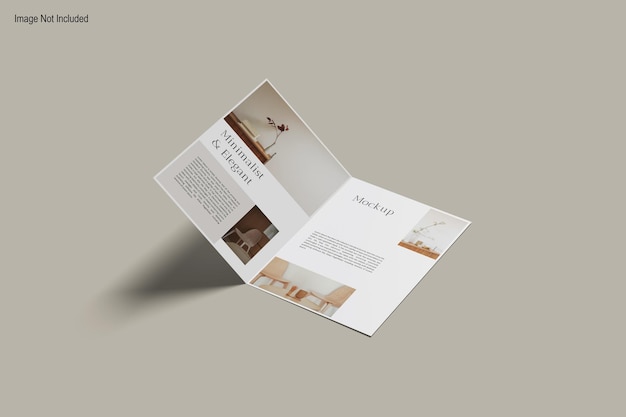 Mockup di brochure bifold A5