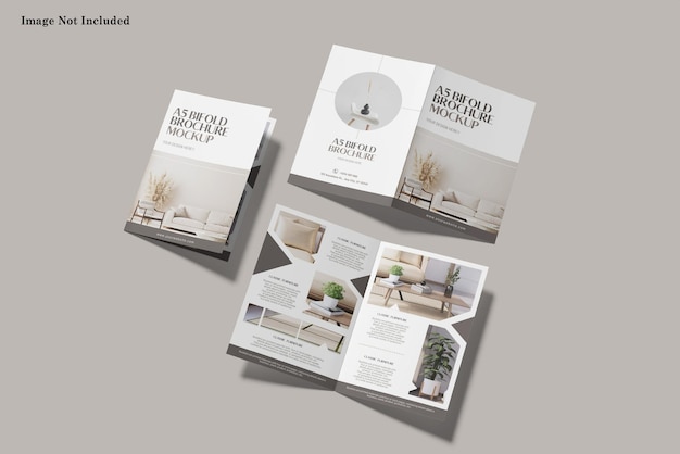 Mockup di brochure bifold A5